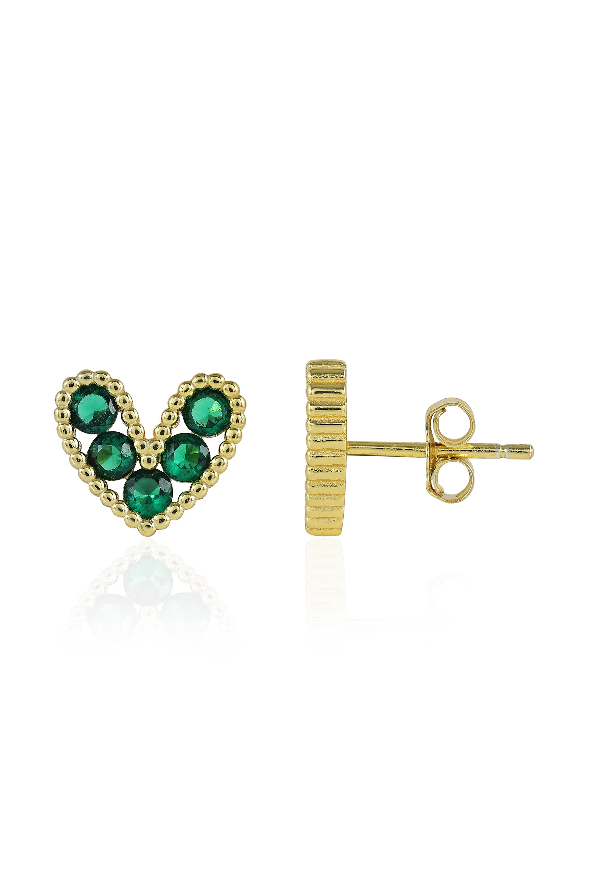Emerald Heart Earrings