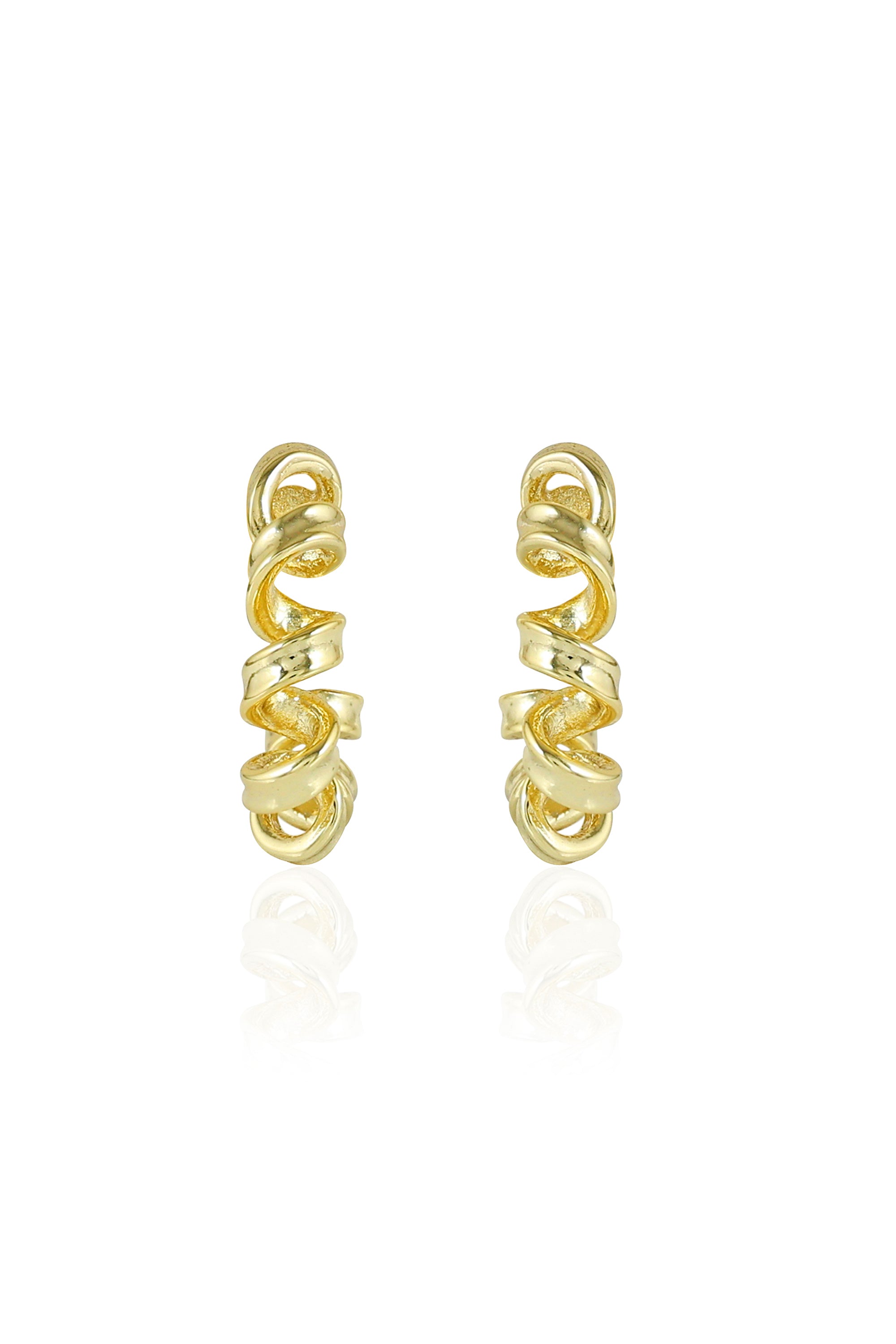 Spiral Gold Hoop Earrings