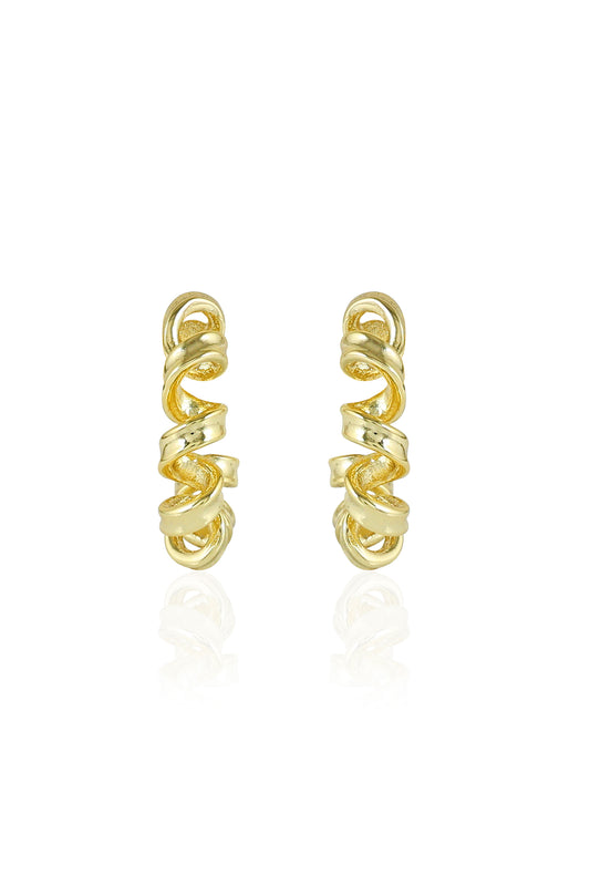 Spiral Gold Hoop Earrings