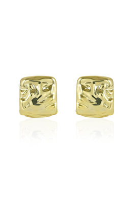 Textured Gold Stud Earrings