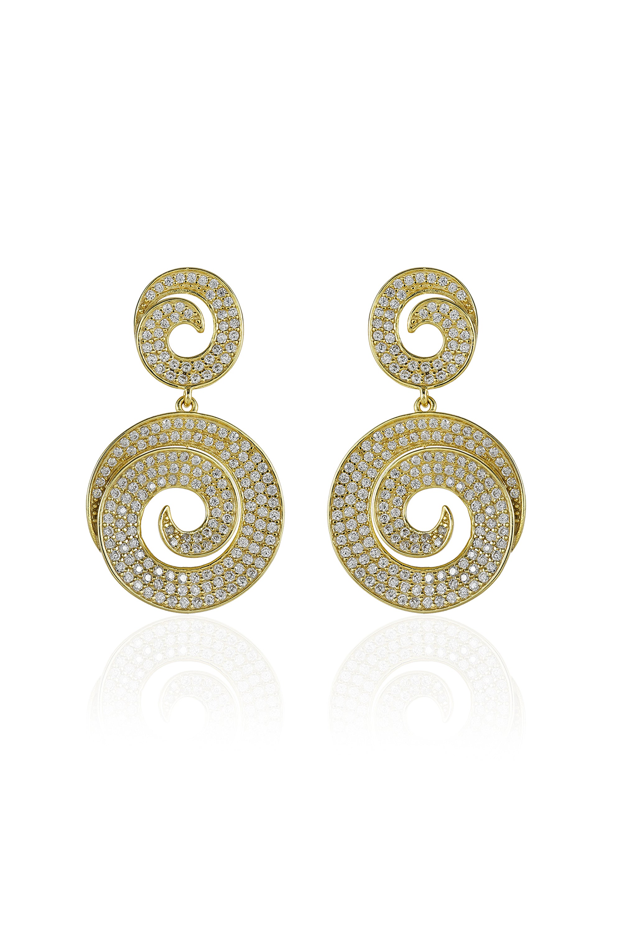 Gold Swirl Earrings