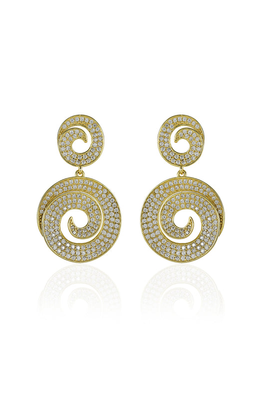 Gold Swirl Earrings