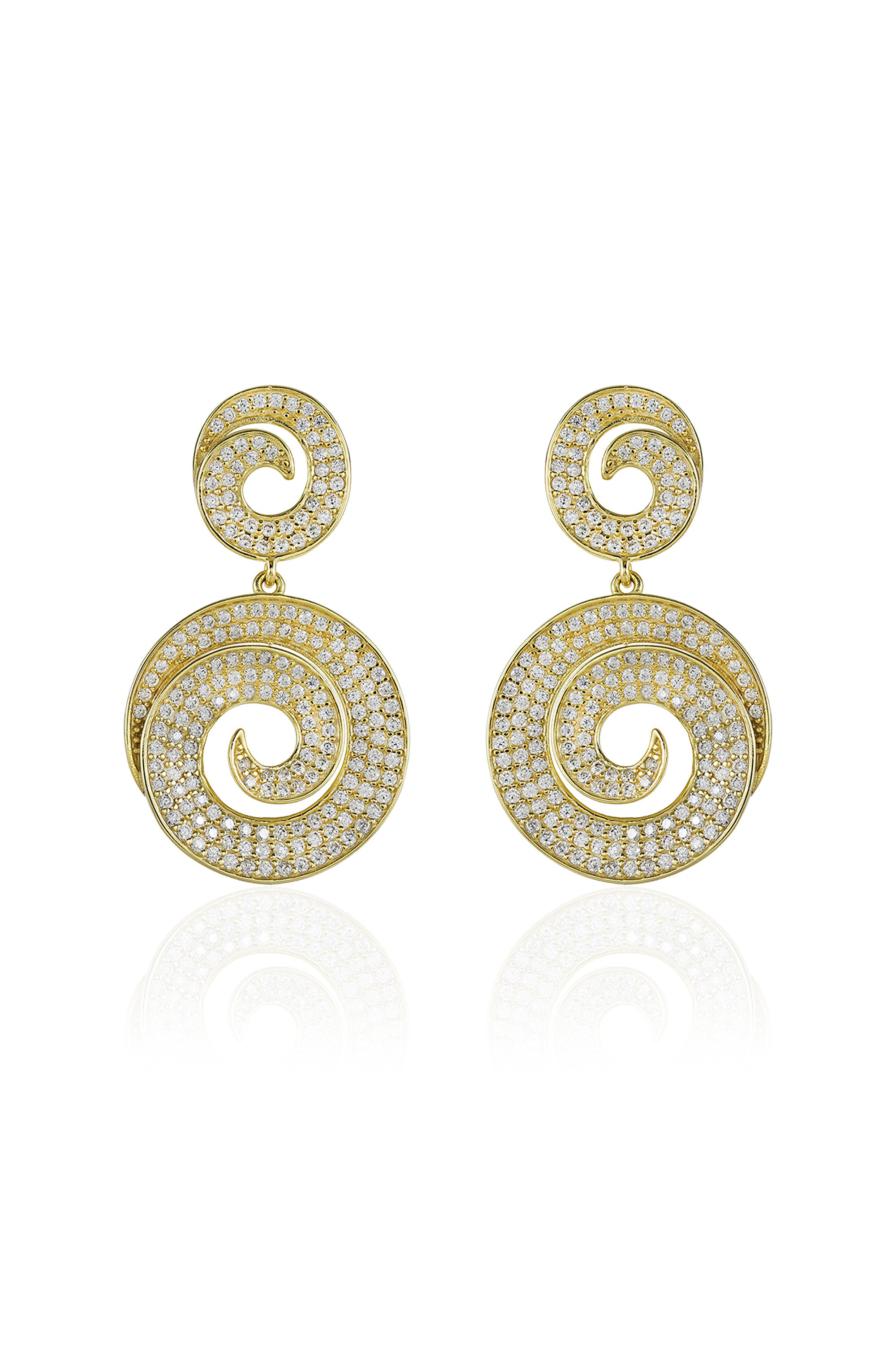 Gold Swirl Earrings