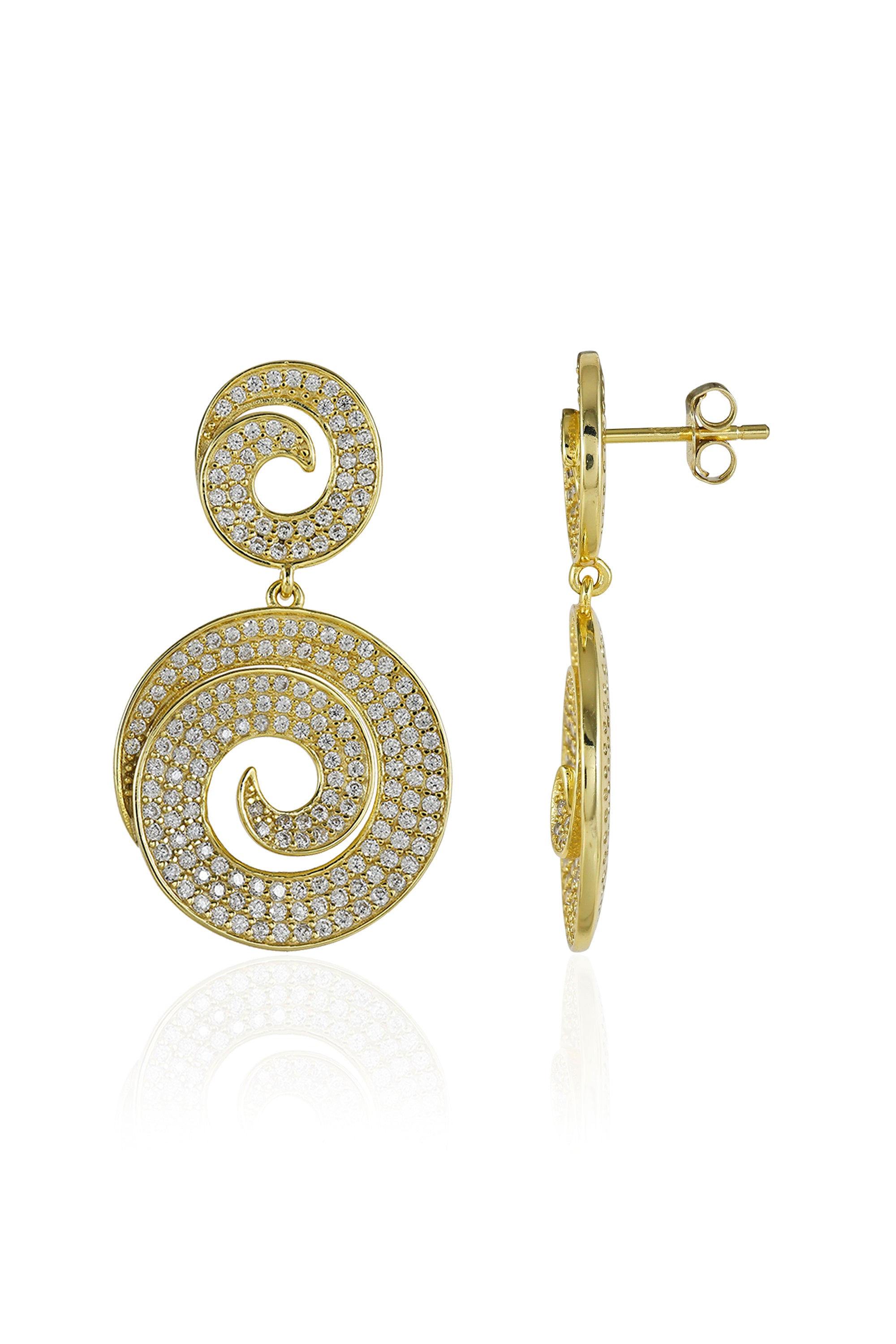 Gold Swirl Earrings