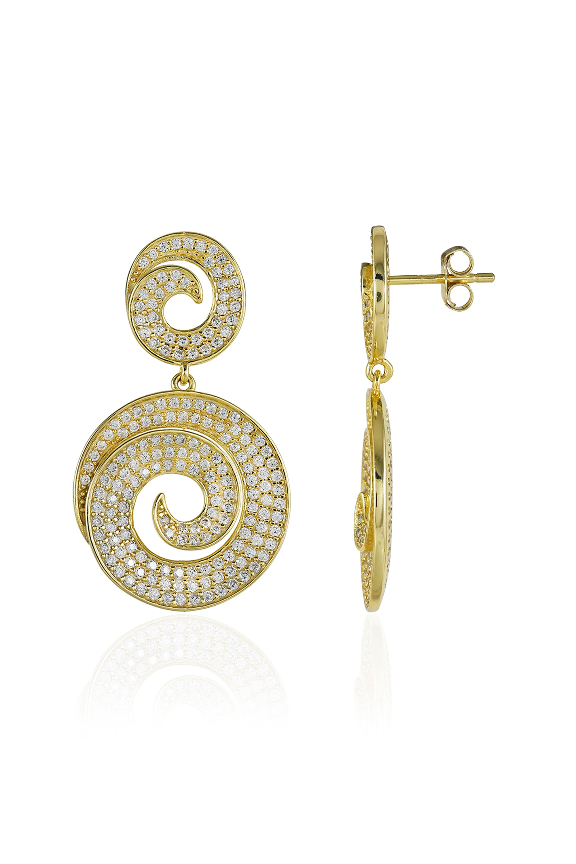 Gold Swirl Earrings