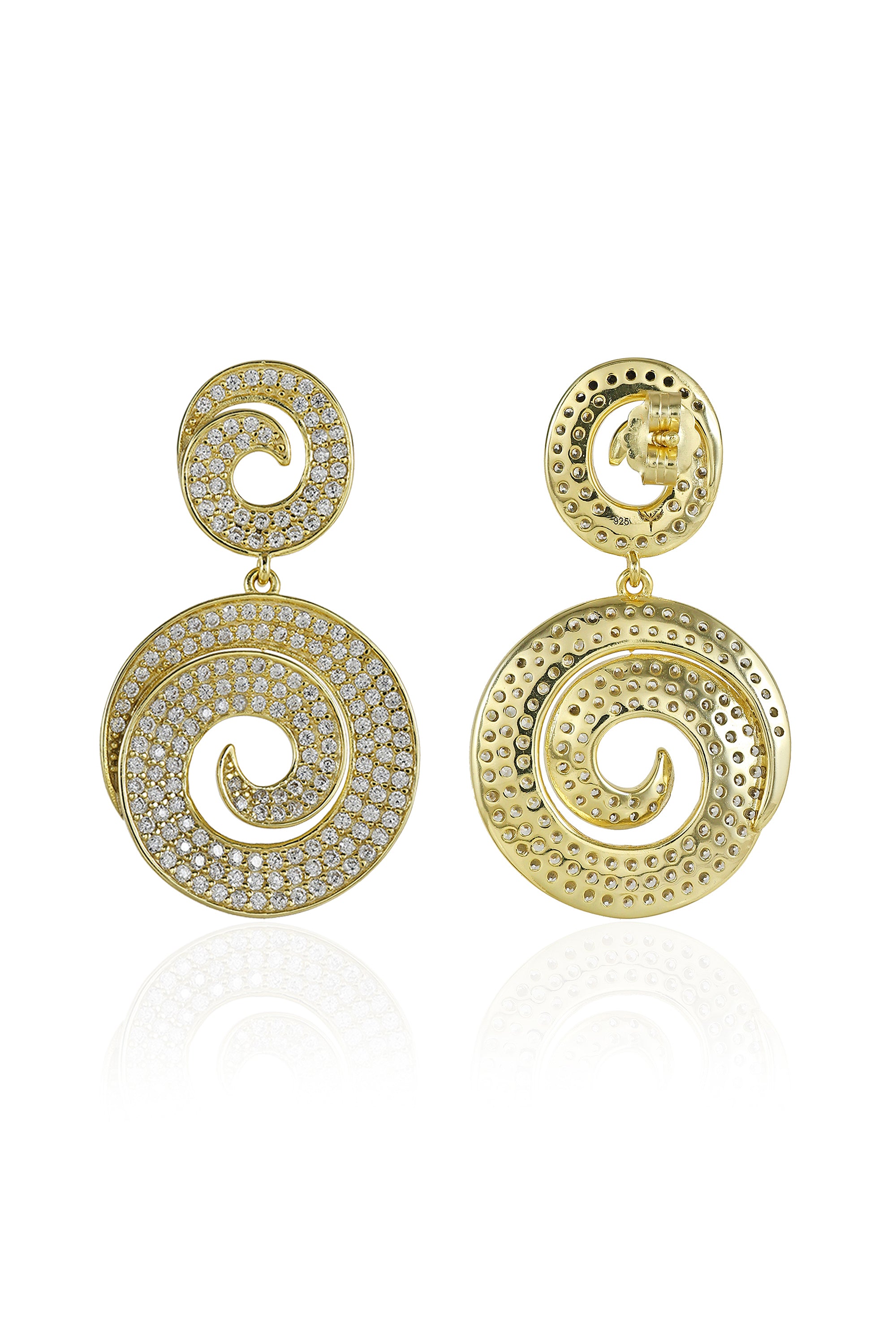 Gold Swirl Earrings