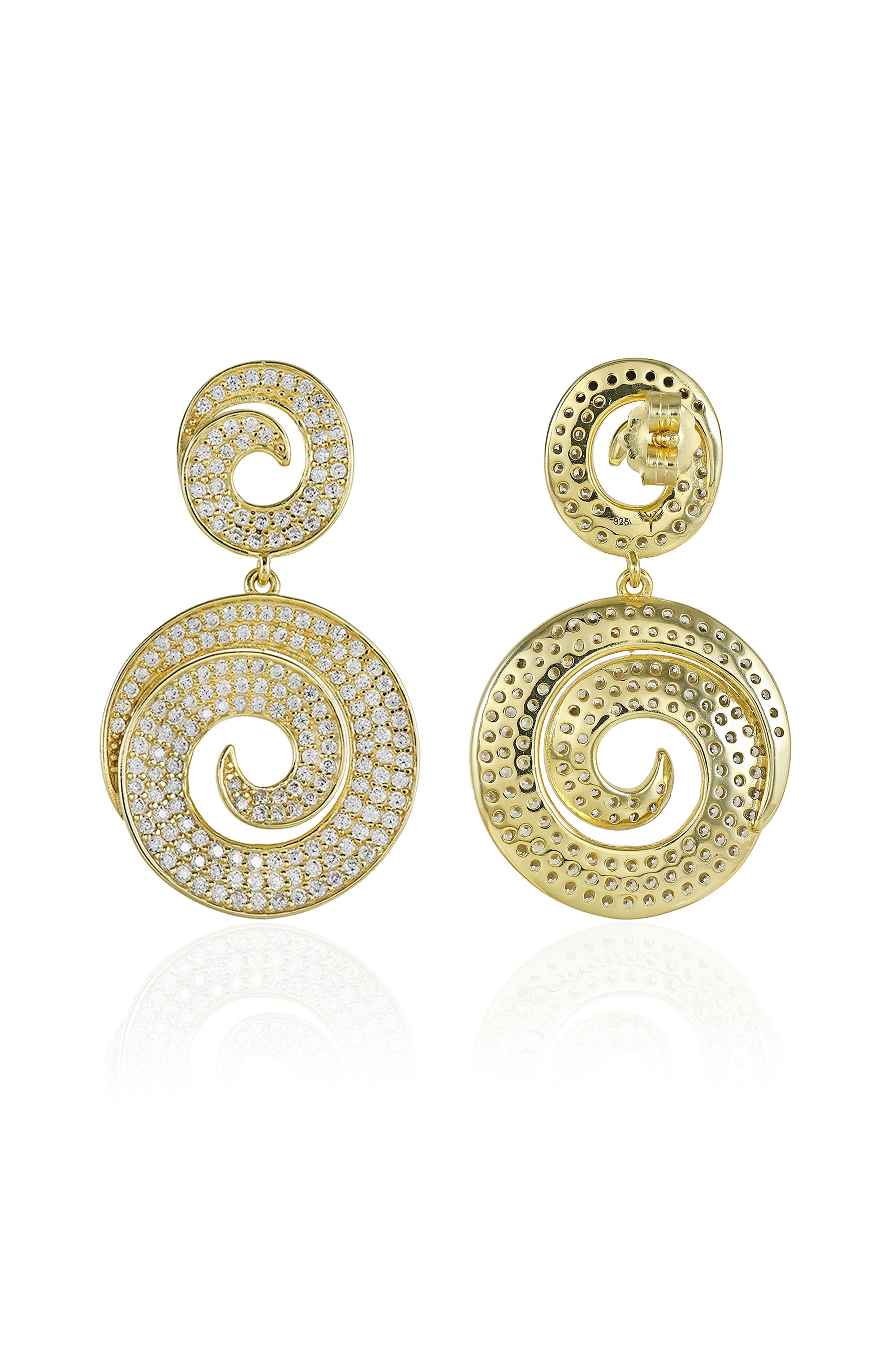 Gold Swirl Earrings