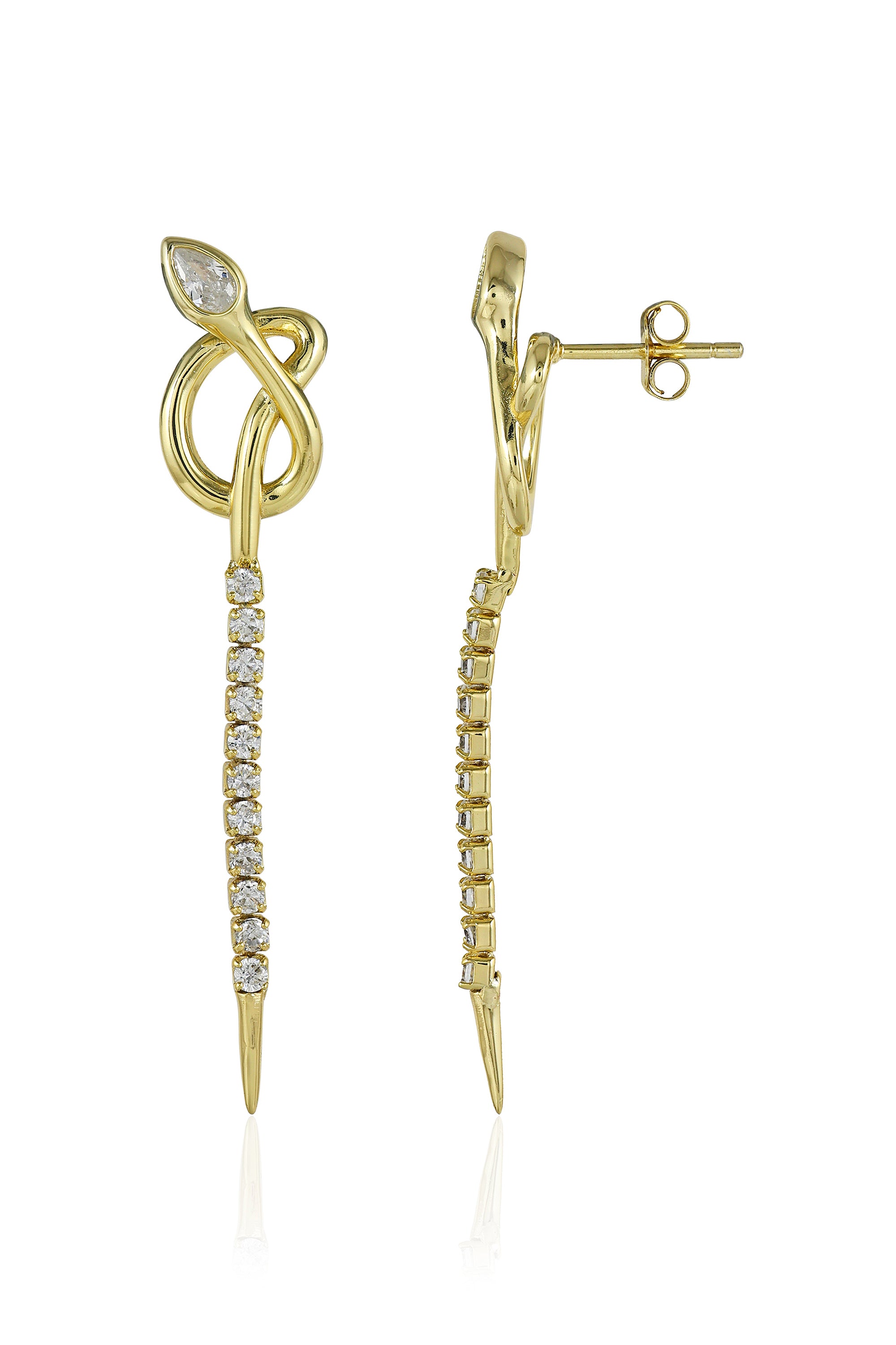 Snake Drop Earrings