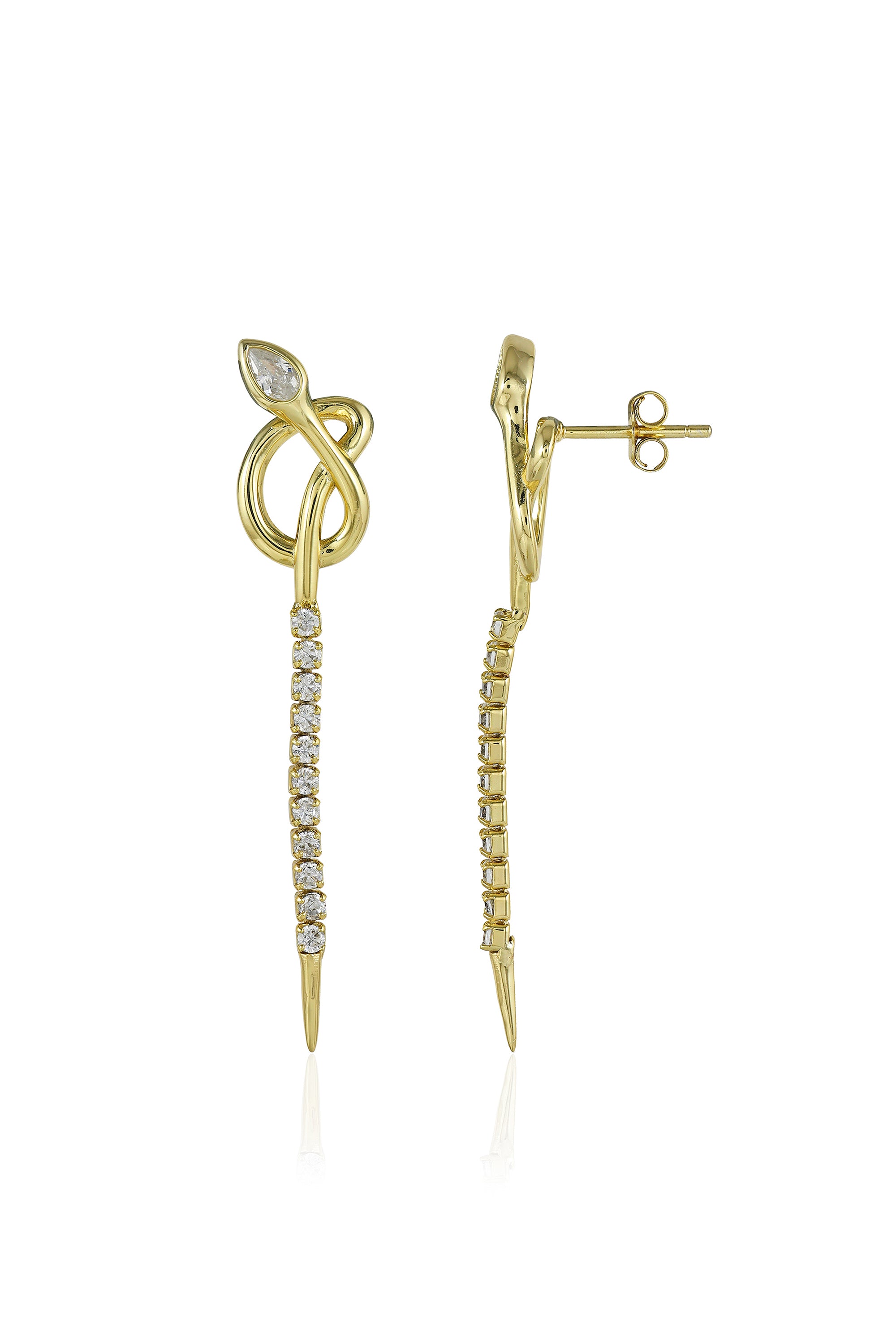 Snake Drop Earrings