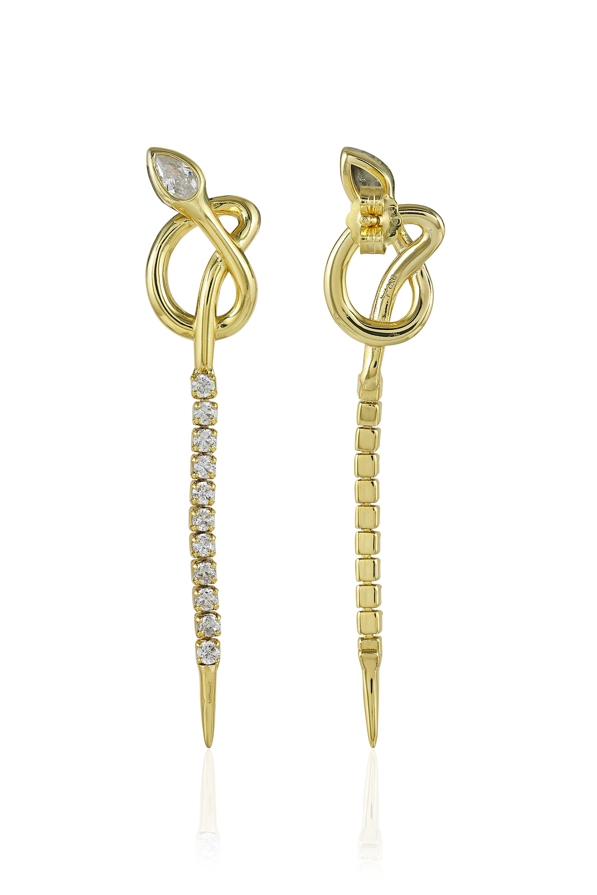 Snake Drop Earrings