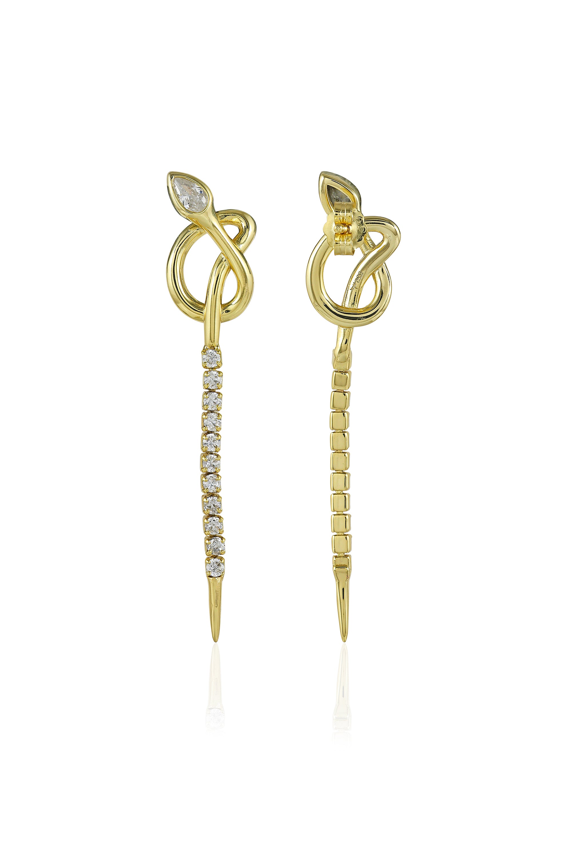 Snake Drop Earrings