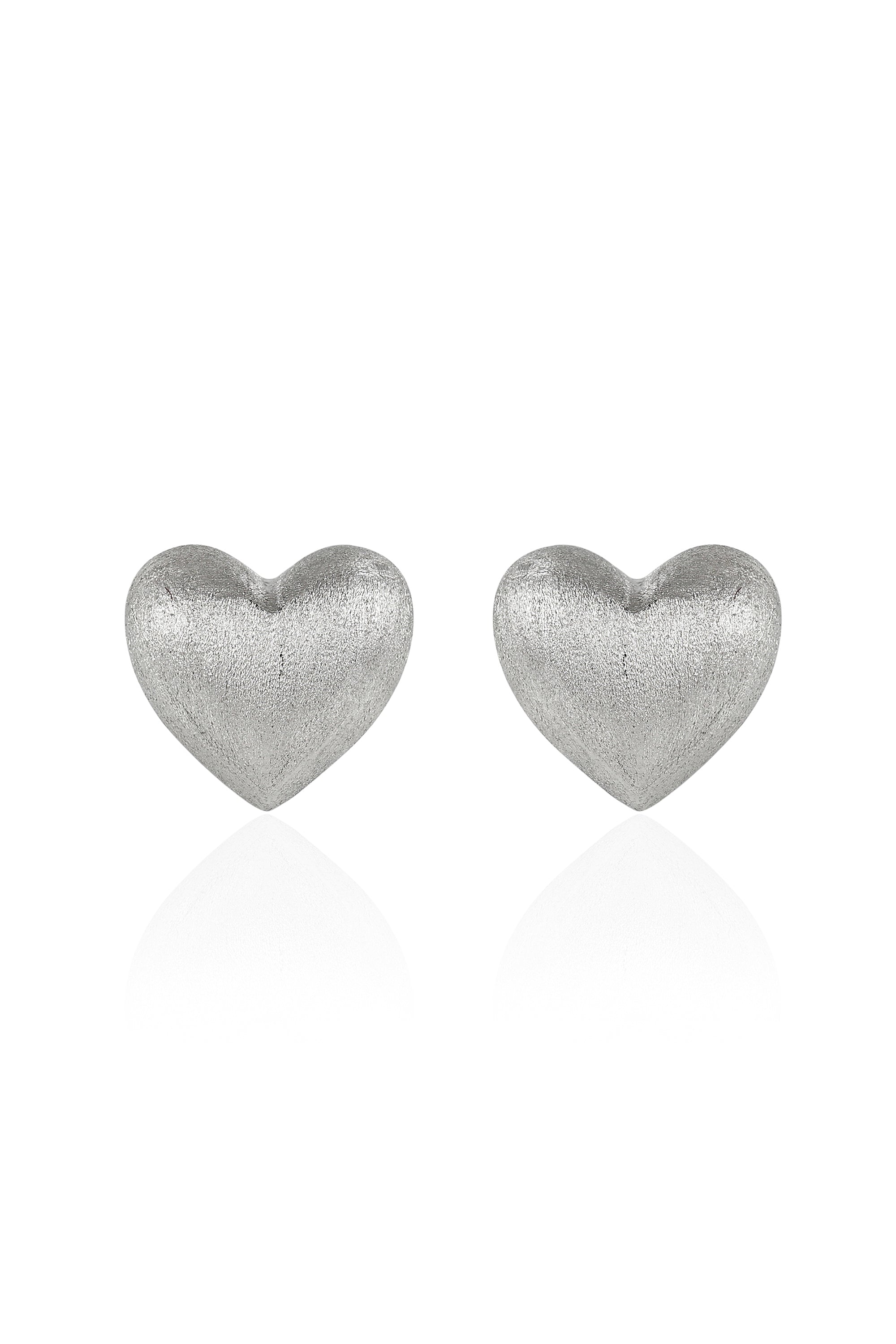 Frosted Heart Earrings