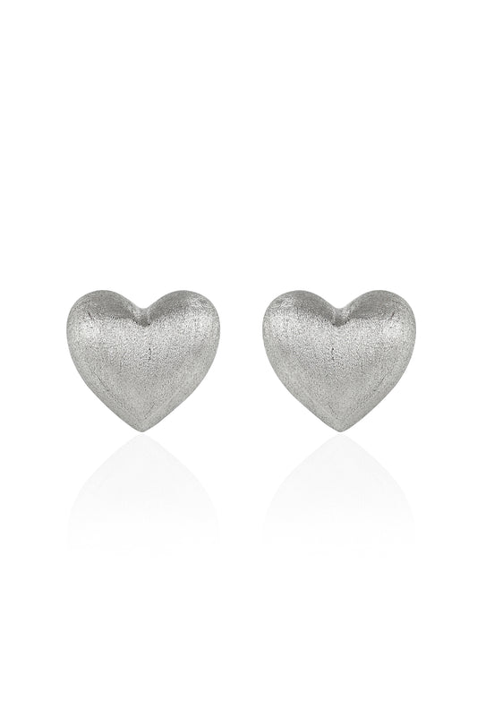 Frosted Heart Earrings