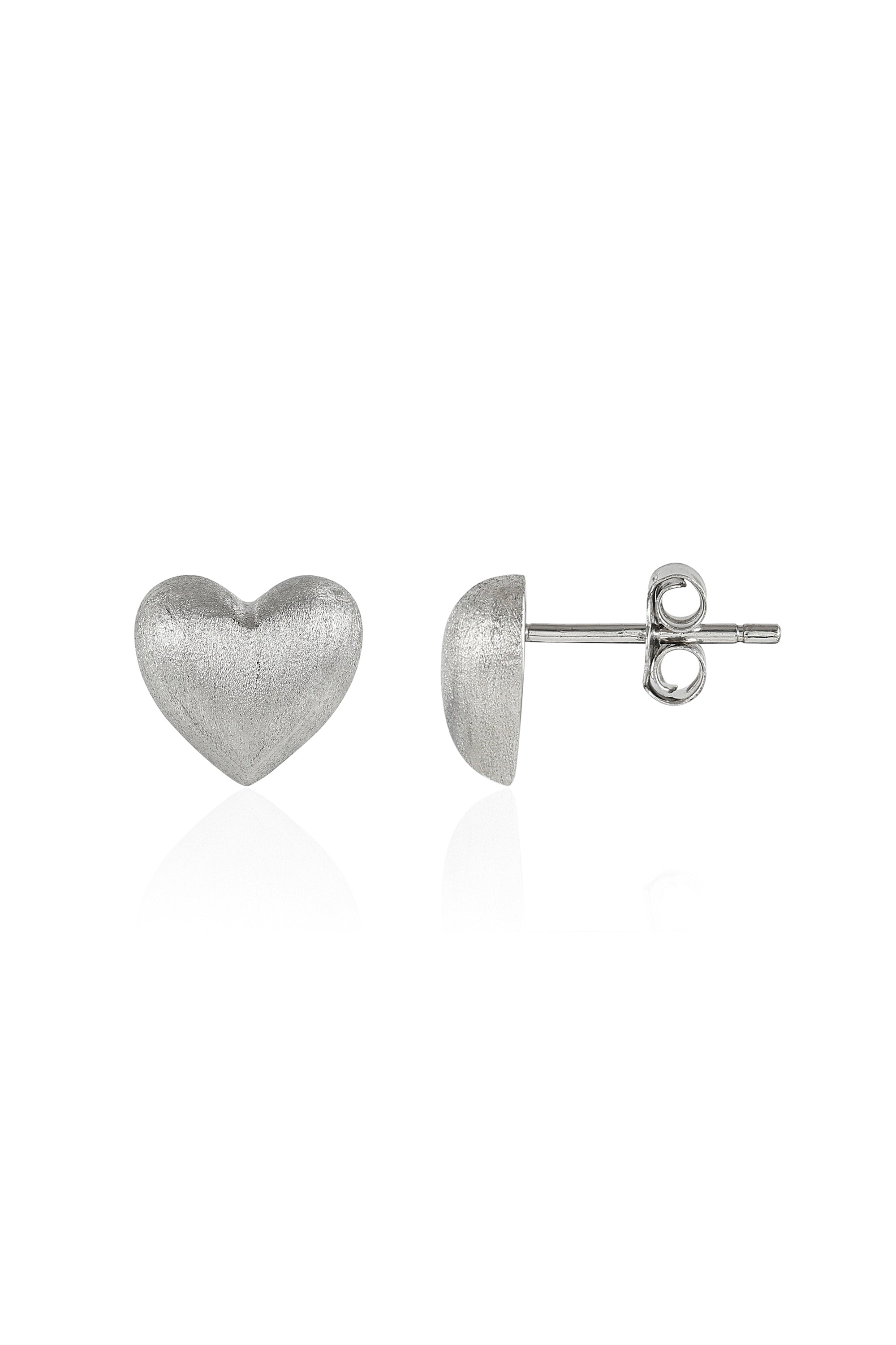 Frosted Heart Earrings