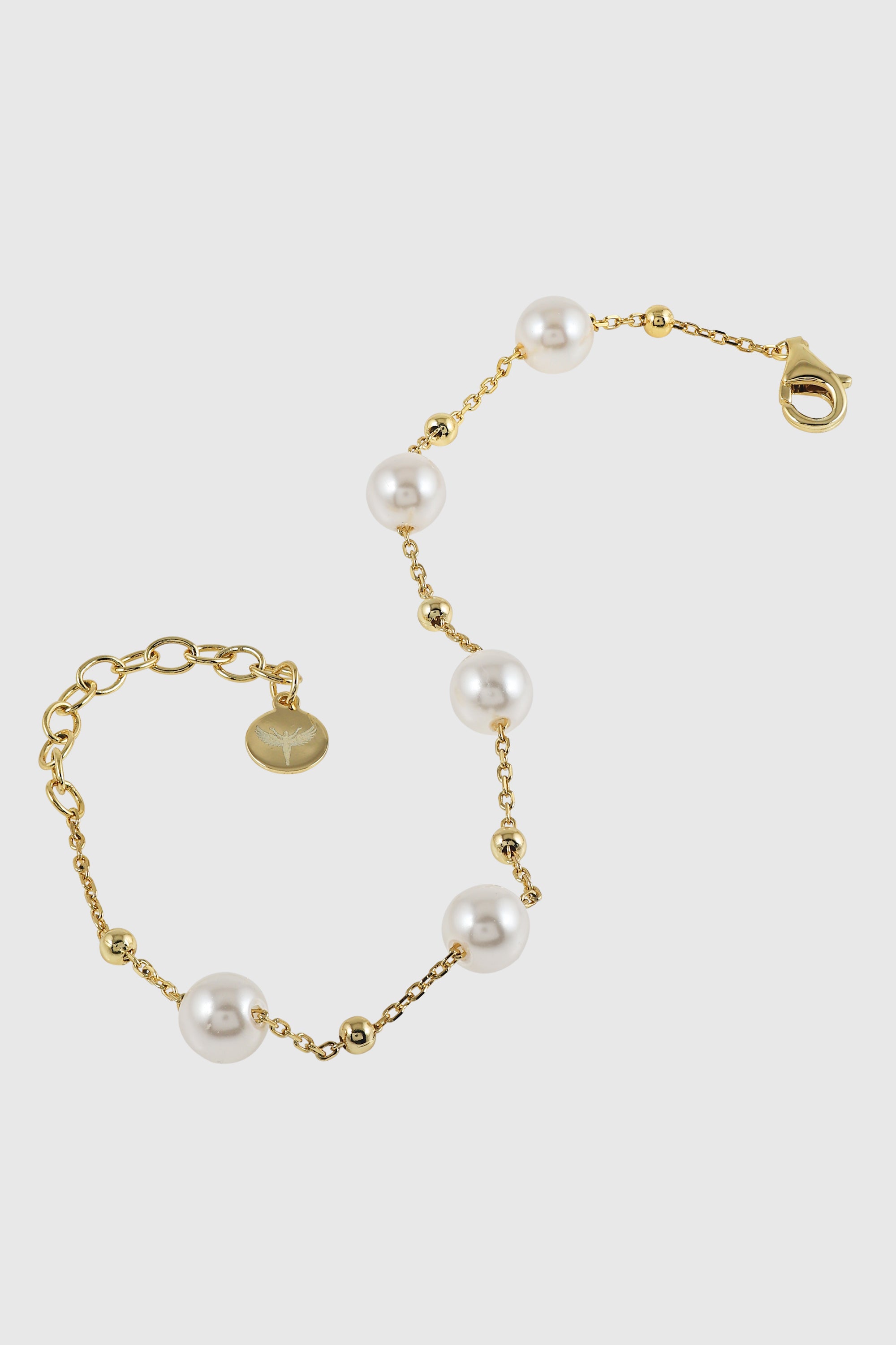 Gold Beaded Pearl Bracelet