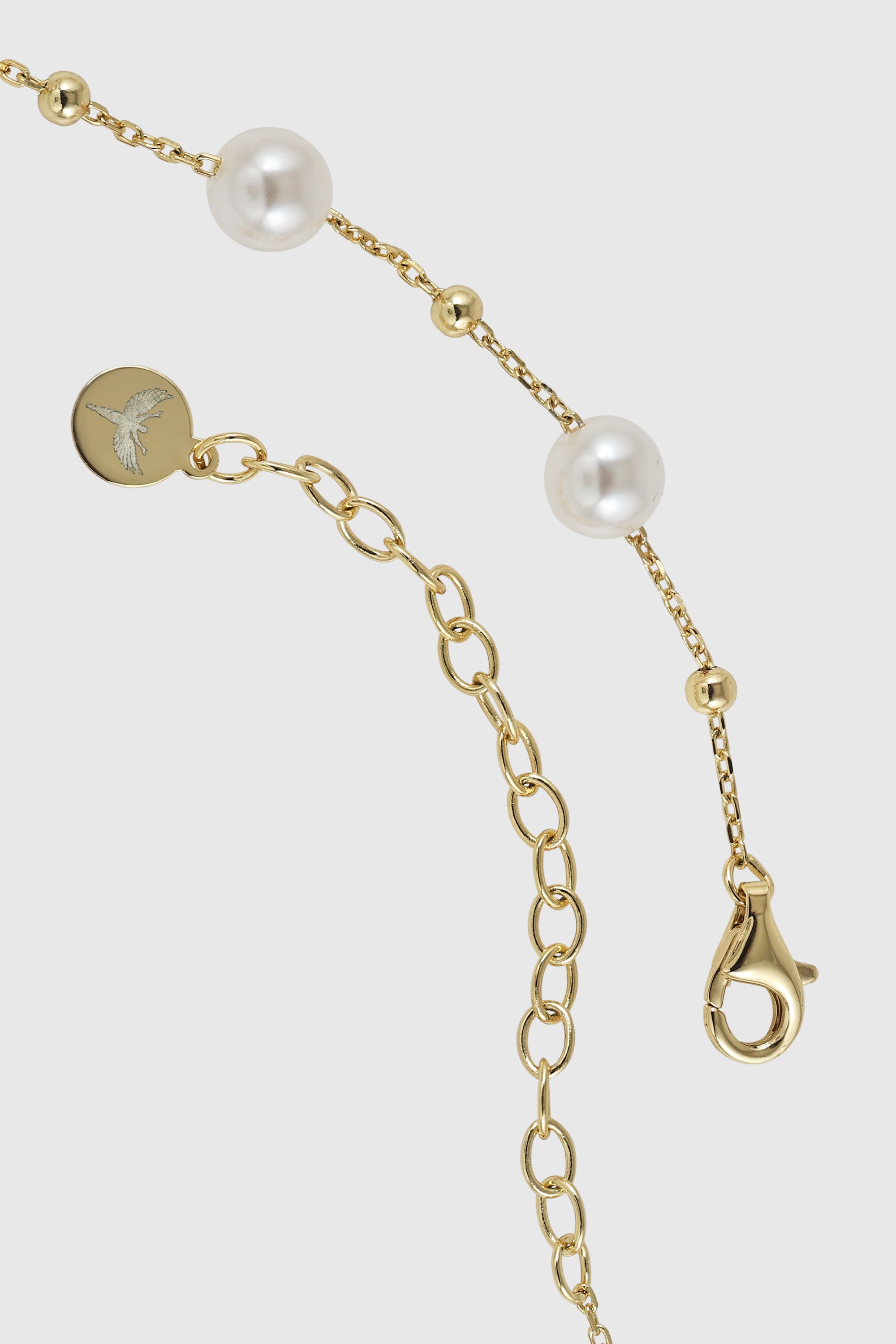 Gold Beaded Pearl Necklace