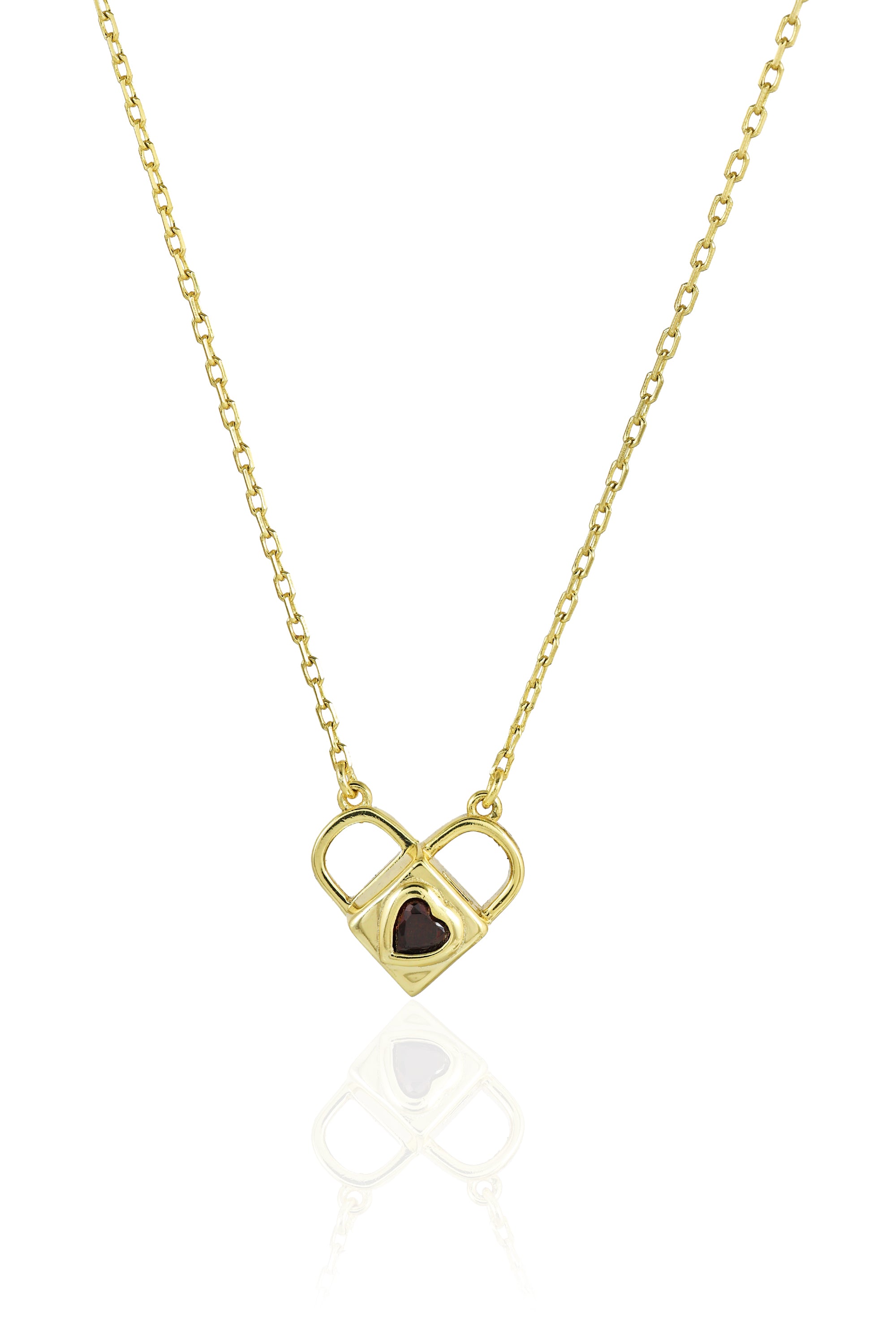 Heart on Lock Necklace