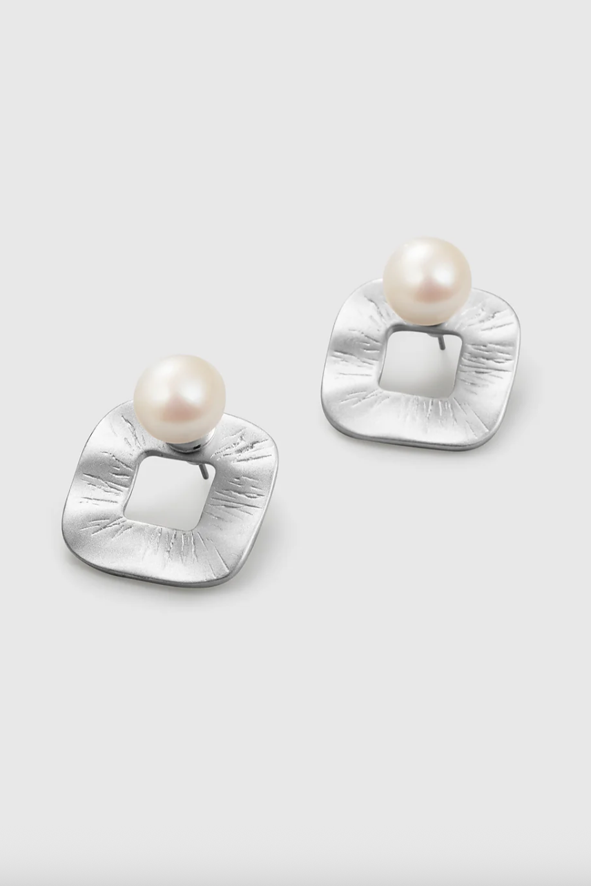 Square Pearl Earrings