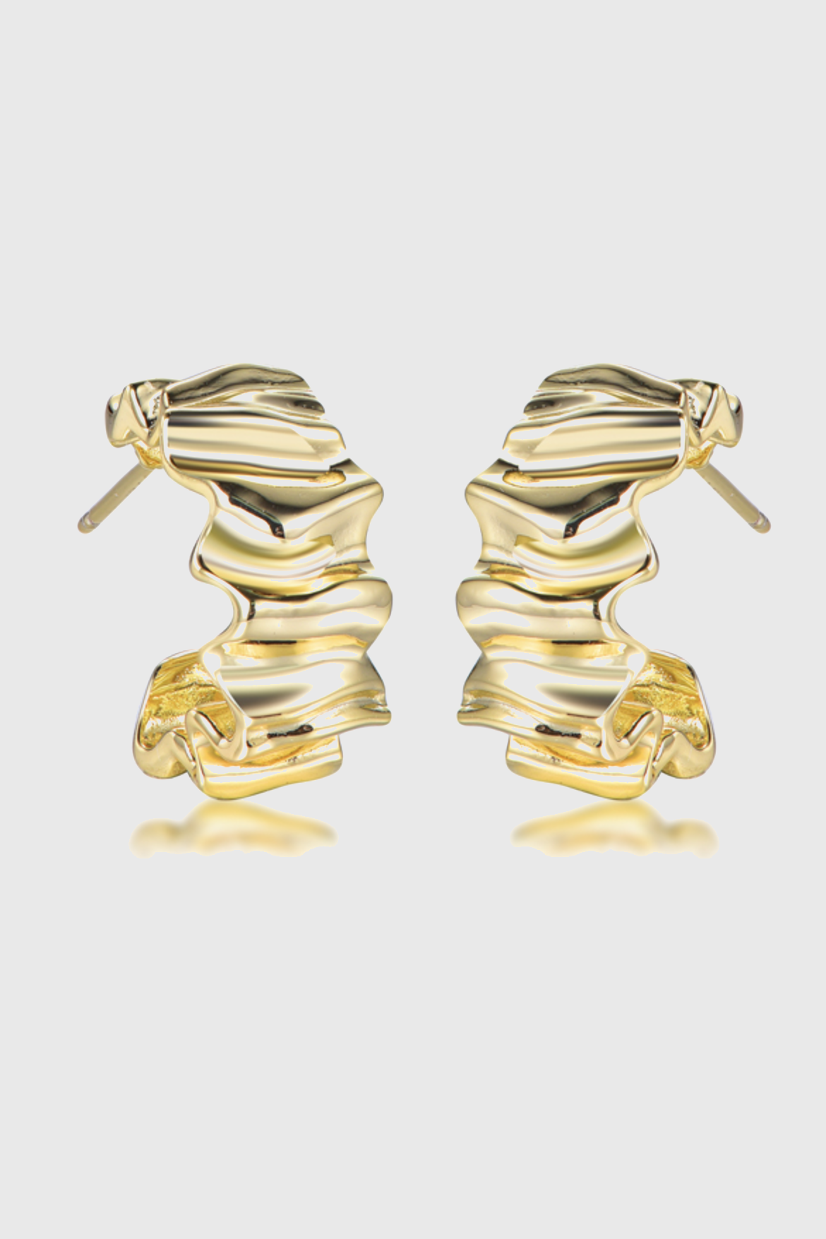 Textured Gold Hoop Earrings