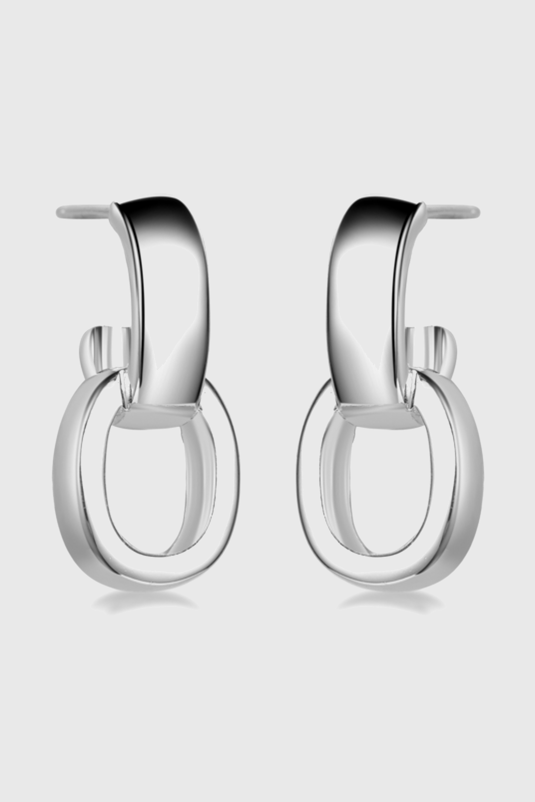 Intertwined  Silver Drop Earrings