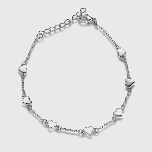Timeless Silver Heart Bracelet
