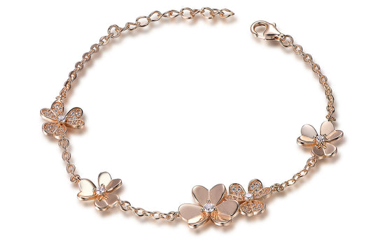 Flower Rose Gold Bracelet