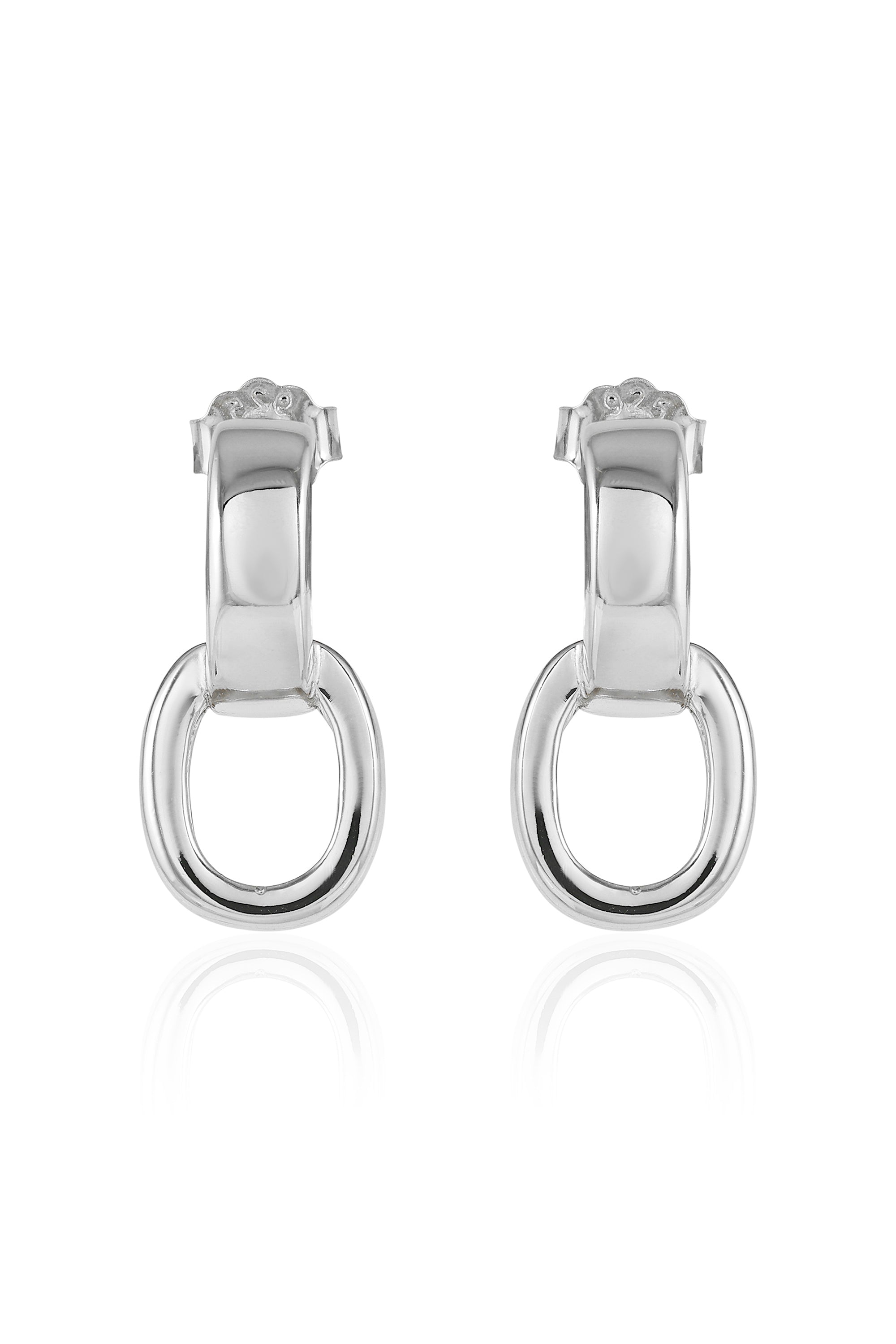 Intertwined  Silver Drop Earrings