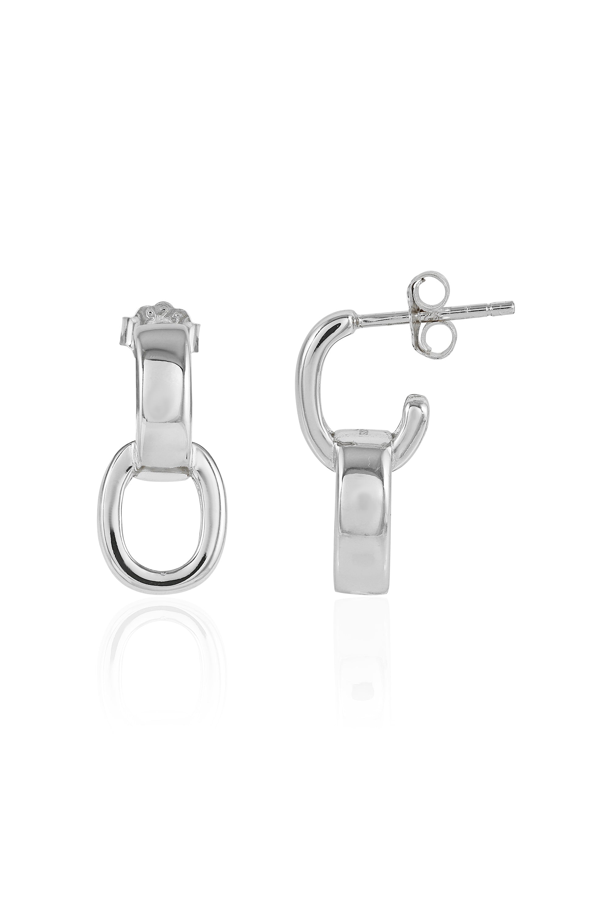 Intertwined  Silver Drop Earrings