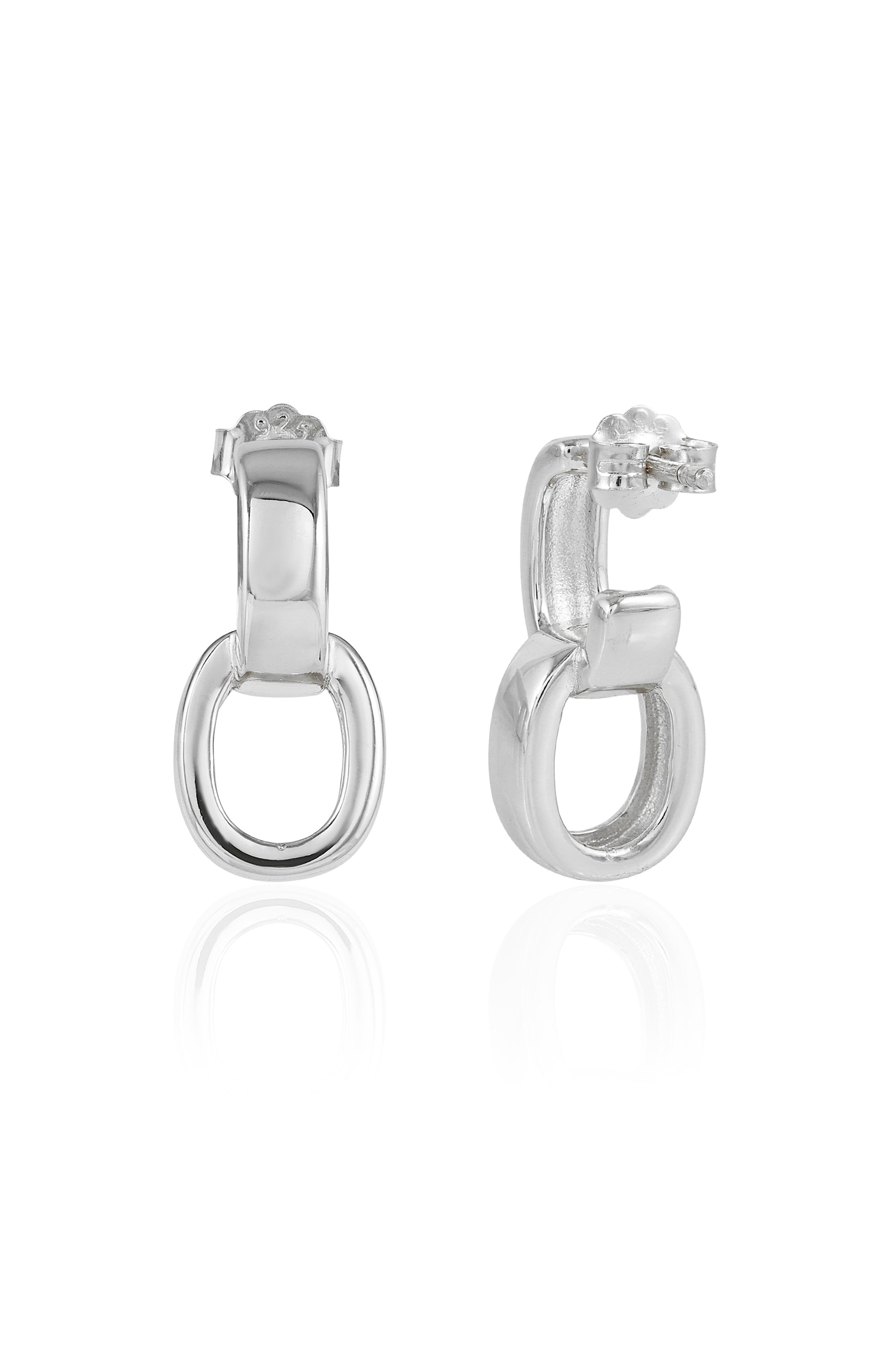 Intertwined  Silver Drop Earrings